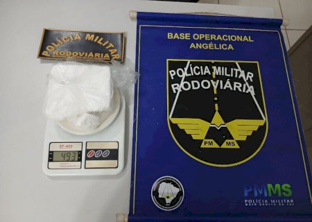 Angélica: Polícia Militar Rodoviária apreende quase meio quilo de cocaína em abordagem na MS-145