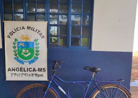 Angélica: Após denúncia, Polícia Militar recolhe bicicleta abandonada e encaminha para Delegacia