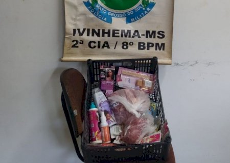 IVINHEMA: Mulher é flagrada furtando supermercado e acaba presa pela PM