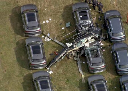 Queda de helicópteros no Recreio deixa 6 mortos após colisão no ar