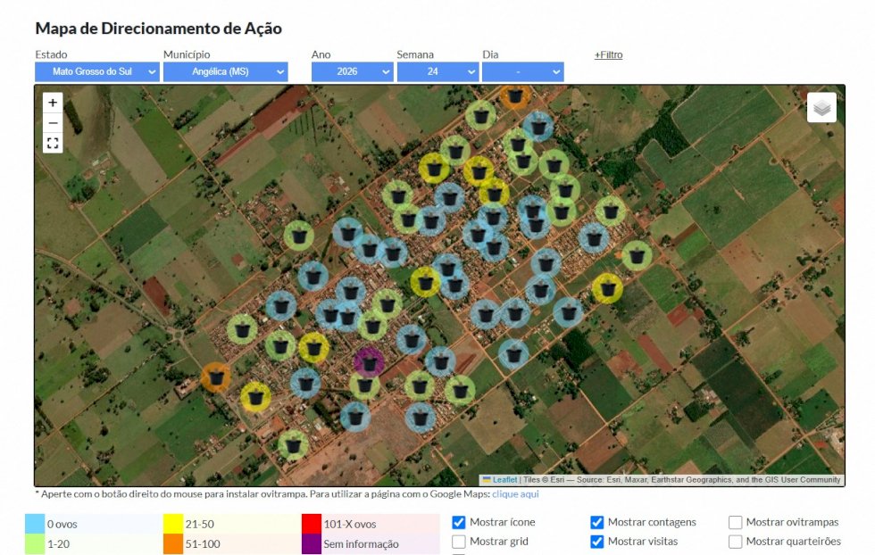 Angélica divulga Mapa de Direcionamento de Ações contra o Aedes aegypti referente à Semana 24