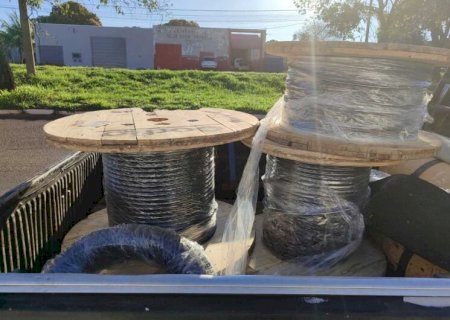Após descobrir golpe, polícia recupera quase 100kg de fios em MS