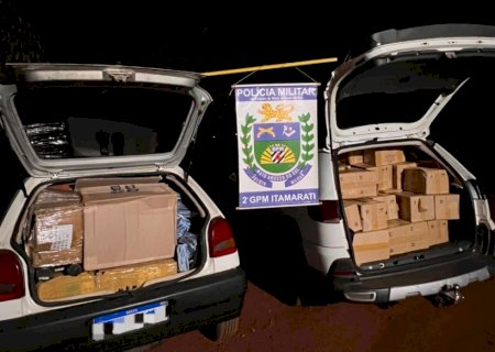 Carros cheios de eletrônicos paraguaios são apreendidos em distrito