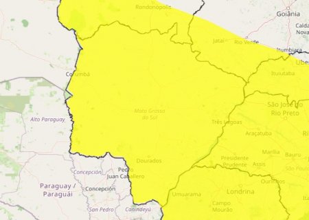 Inmet faz alerta de vendaval e tempestade com rajadas de at&eacute; 60 km/h em MS
