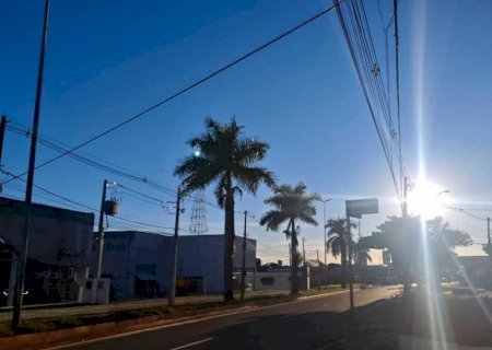 Massa de ar seco aumenta as temperaturas e também baixa umidade em MS