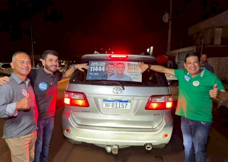 Jamilson Name inicia caminhada pelo interior com mobilização de mais de 500 veículos em Rio Negro e Terenos
